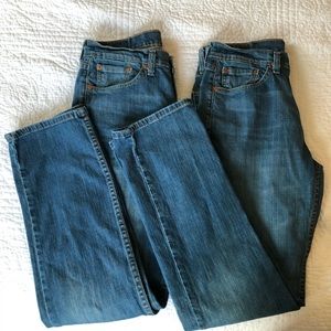 2 pairs Levi’s 514 jeans 30x32